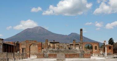 The archaeological site of the ancient Roman city of Pompeii is seen, as it reopens to the public with social distancing and hygiene rules, after months of closure due to an outbreak of COVID-19, Pompeii, Italy, May 26, 2020. (Reuters Photo)