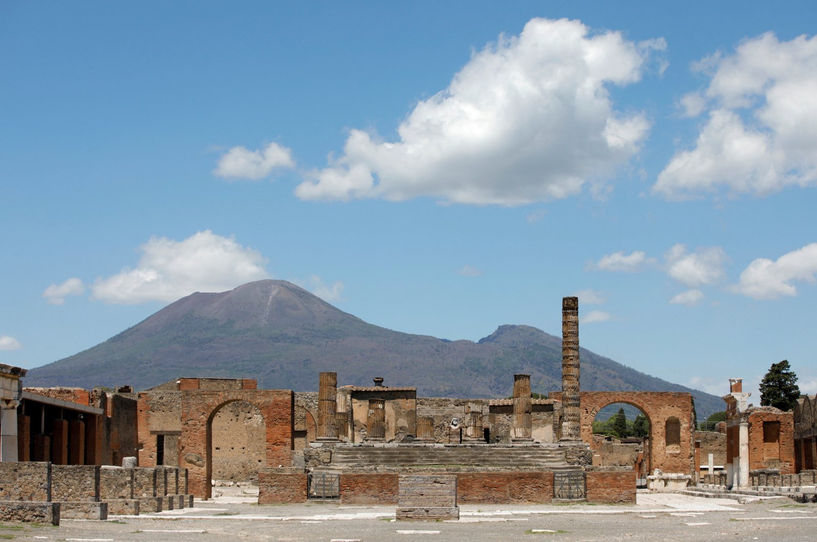 The archaeological site of the ancient Roman city of Pompeii is seen, as it reopens to the public with social distancing and hygiene rules, after months of closure due to an outbreak of COVID-19, Pompeii, Italy, May 26, 2020. (Reuters Photo)
