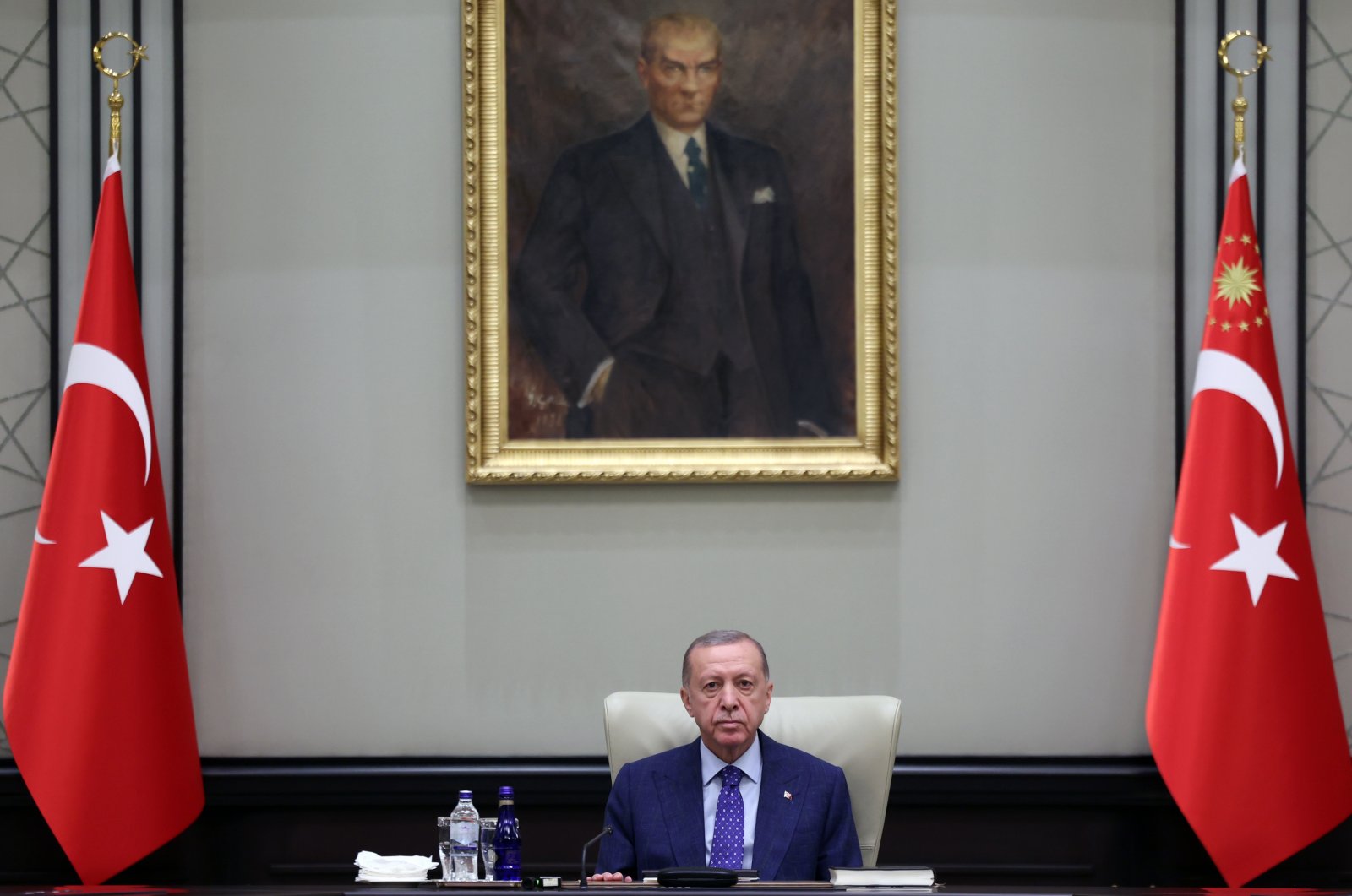 President Recep Tayyip Erdoğan convenes his Cabinet for the last time before he shapes the body after landmark presidential and parliamentary elections, in the capital Ankara, Türkiye, May 31, 2023. (AA Photo)