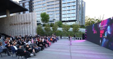 Deputy Culture and Tourism Minister Özgul Özkan Yavuz speaks during the opening of the event, Istanbul, Türkiye, June 1, 2023. (Photo courtesy of IDAF)