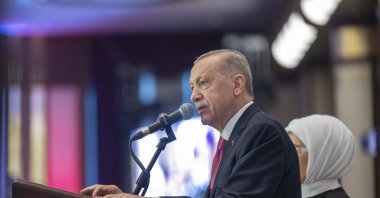 President Recep Tayyip Erdoğan speaks at his inauguration ceremony at the Presidential Complex in Ankara, June 3, 2023. (AA Photo)