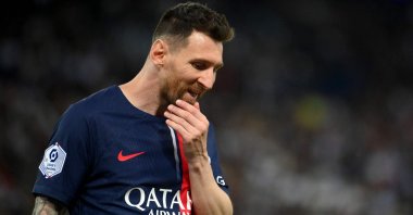 PSG's Argentine forward Lionel Messi reacts during a French Ligue 1 match, Paris, France, June 3, 2023. (AFP Photo)