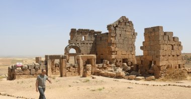Through ground-penetrating radar scans conducted underneath Zerzevan Castle in Diyarbakır, massive structures belonging to Rome&#039;s 3,000-year-old garrison were detected, Diyarbakır, Türkiye, June 5, 2023. (IHA Photo)