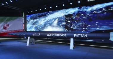 Fattah missile is unveiled in a ceremony in Tehran, Iran, June 6, 2023. (AP Photo)