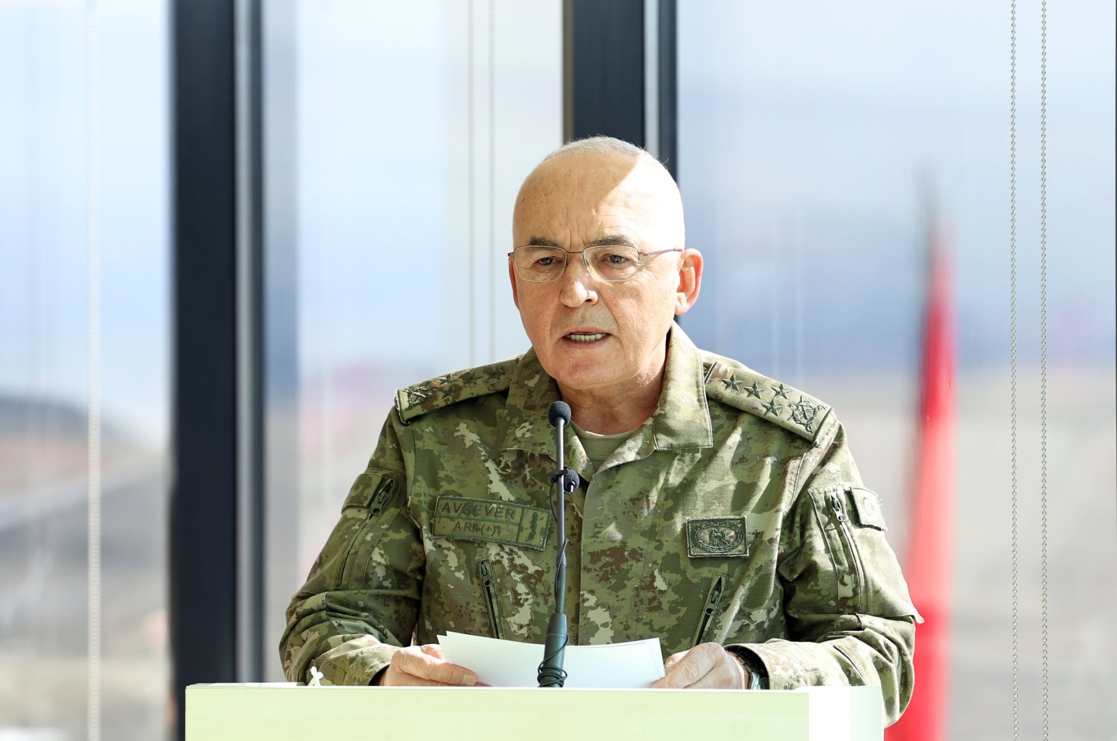 Gen. Musa Avsever speaks at an event in the capital Ankara, Türkiye, Oct. 27, 2021. (AA Photo) 