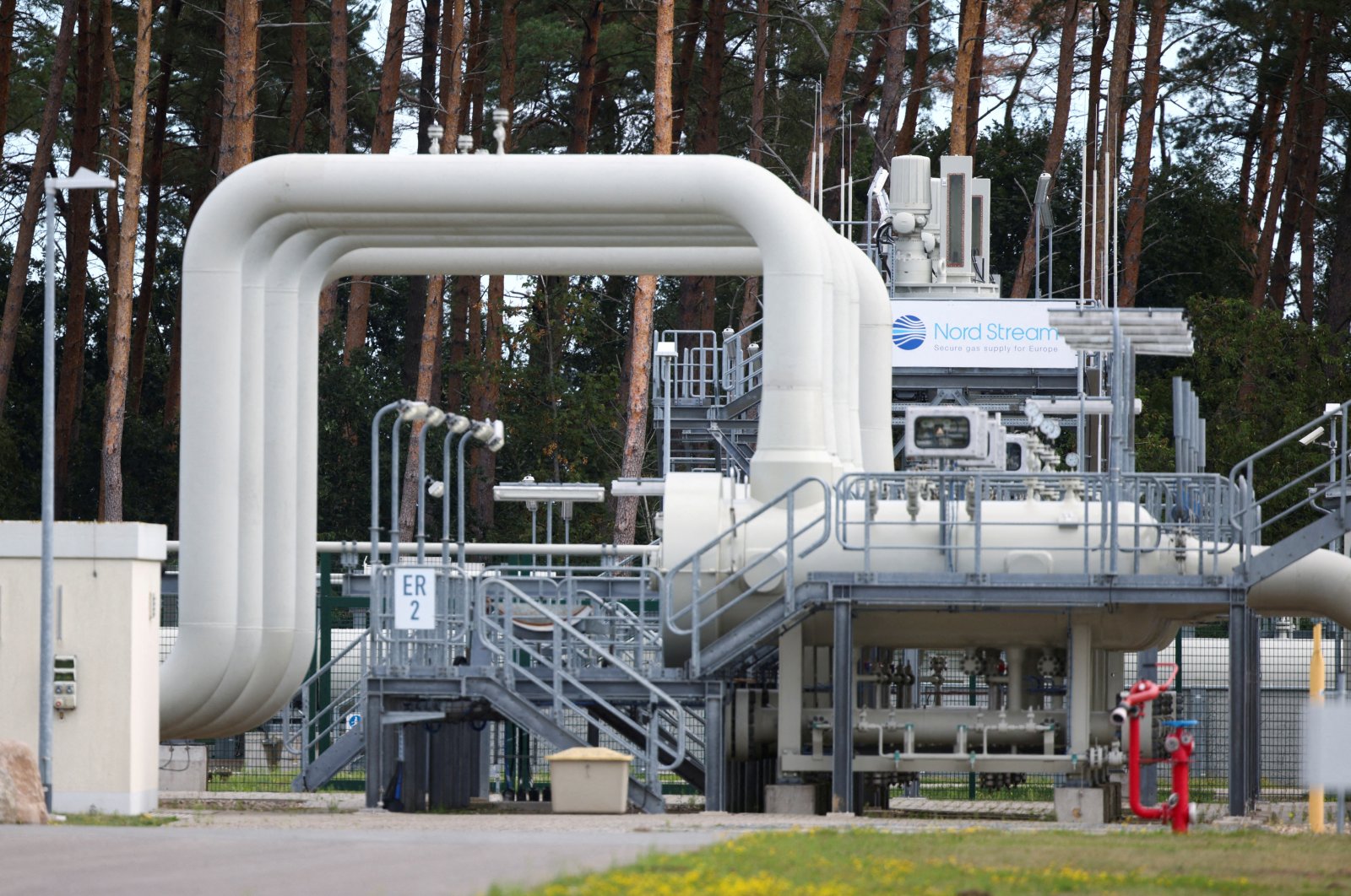 View toward Nord Stream 1 Baltic Sea pipeline and the transfer station of the Baltic Sea Pipeline Link in the industrial area of Lubmin, Germany, Aug. 30, 2022. (Reuters File Photo)