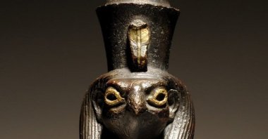 Bronze statue of the god Horus, with falcon&#039;s head. (Photo courtesy of Rijksmuseum Van Oudheden)