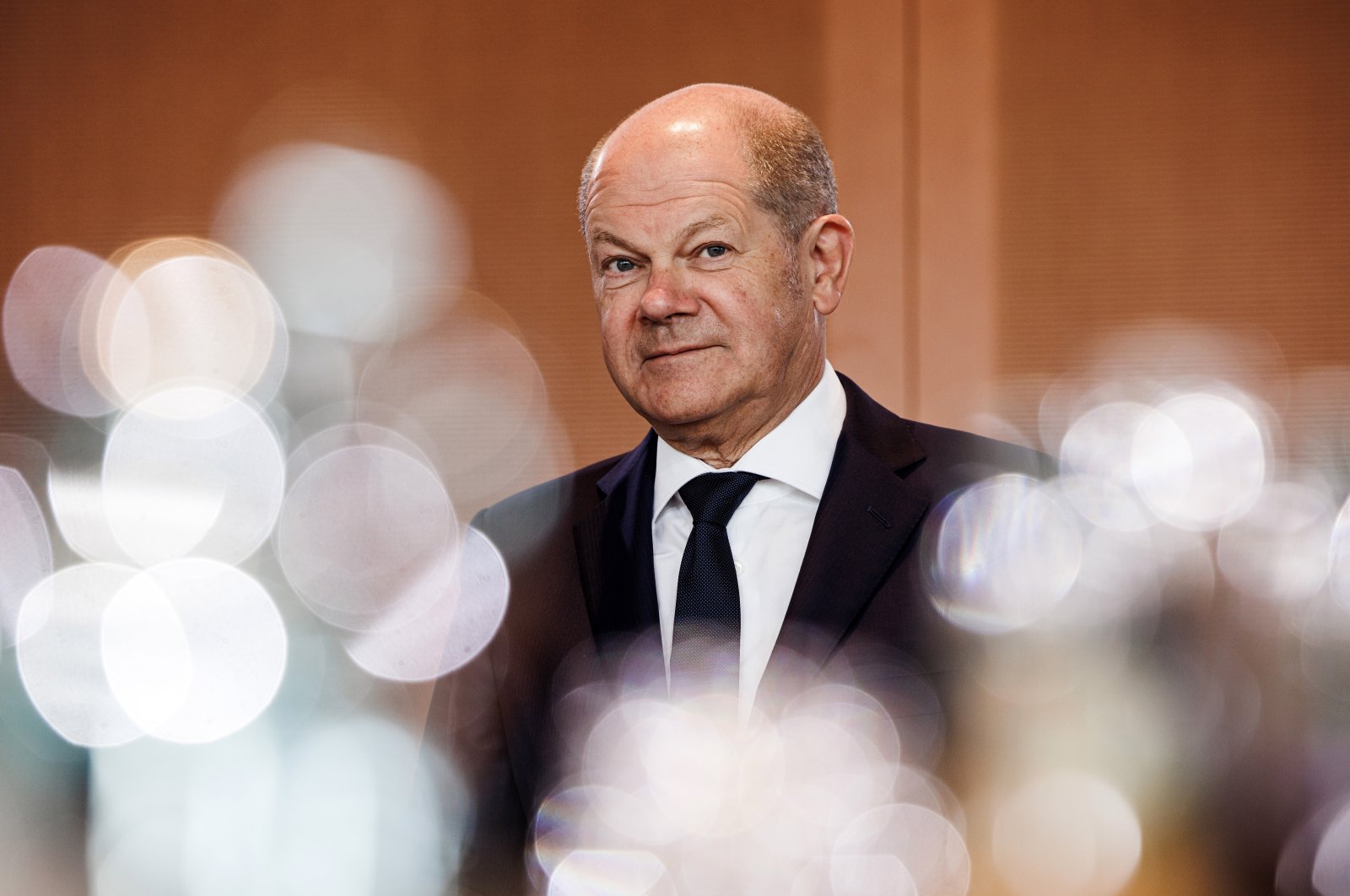 German Chancellor Olaf Scholz looks on during a cabinet meeting of the German government at the Chancellery in Berlin, Germany, June 7, 2023. (EPA Photo)