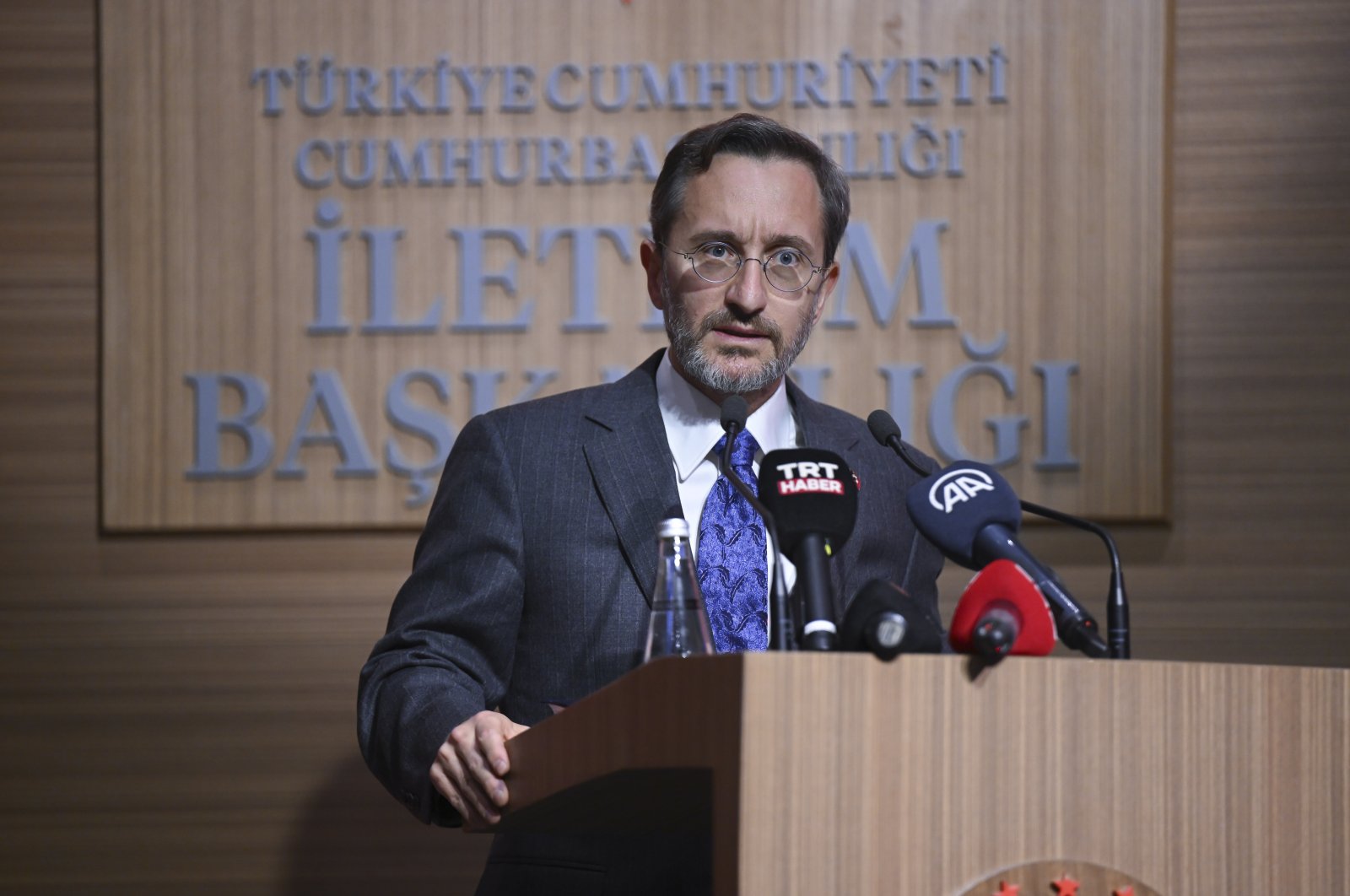 Fahrettin Altun speaks at an event in Istanbul, Türkiye, May 12, 2023. (AA Photo) 
