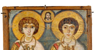 "Saint Serge and Saint Bacchus" from the "Bohdan and Varvara Khanenko" museum in Kyiv is going on display in the Louvre in Paris as part of an exhibition. (dpa Photo)