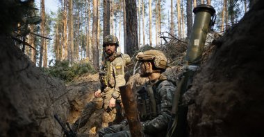 Ukrainian soldiers rest in a trench on the frontline near Kreminna, Luhansk region, Ukraine, June 8, 2023. (AP Photo)