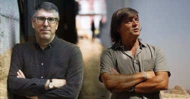 A combination of photos shows Guillermo Altares (L) and Jacinto Anton, Istanbul, Türkiye, June 7, 2023. (Photo by Cervantes Institute)