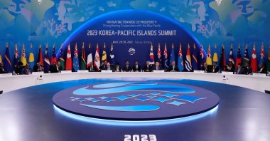 South Korea and the Pacific Islands Forum leaders and senior officials attend the Korea-Pacific Islands Summit at the former presidential Blue House in Seoul, South Korea, May 29, 2023. (Reuters File Photo)