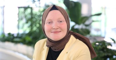 Şeyma Yazar poses during her interview with Anadolu Agency (AA), Istanbul, Türkiye, June 13, 2023. (AA Photo)