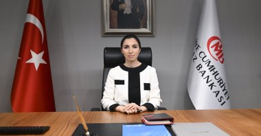 Hafize Gaye Erkan, Türkiye's new central bank governor, in her office in Ankara, Türkiye, June 9, 2023. (AA Photo)