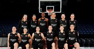 Turkish national women's basketball team poses for a photo, June 14, 2023. (IHA Photo)