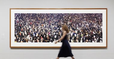 Andreas Gurksy's "May Day IV" (2000) is going on display in London's Tate Modern in a show including works by Andy Warhol, Picasso and Francis Bacon, London, U.K., June 12, 2023. (dpa Photo)