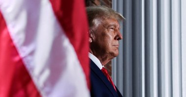 Former U.S. President Donald Trump attends an event following his arraignment on classified document charges, at Trump National Golf Club, in Bedminster, New Jersey, U.S., June 13, 2023. (Reuters Photo)