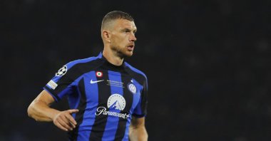 Inter Milan&#039;s Edin Dzeko in action during the Champions League final match against Manchester City at the Atatürk Olympic Stadium, Istanbul, Türkiye, June 10, 2023. (Reuters Photo) 