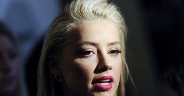 Actress Amber Heard attends the premiere of &quot;The Rum Diary&quot; at the Museum of Modern Art, New York, U.S., Oct. 25, 2011. (AP Photo)