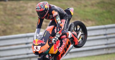 Turkish rider Deniz Öncü in action at the Mugello Circuit, Florence, Italy, June 11, 2023. (AA Photo)