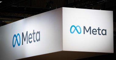 A photo shows U.S. technology Meta group logo during the Vivatech technology startups and innovation fair at the Porte de Versailles exhibition centre in Paris, France, June 14, 2023. (AFP Photo)