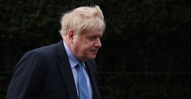 Britain's former Prime Minister Boris Johnson departs his home in London, U.K., March 22, 2023. (EPA Photo)