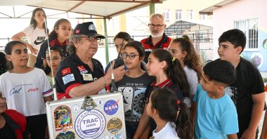Primary school students attending a training session in the Space Camp, Izmir, Türkiye, June 15, 2023. (AA Photo)