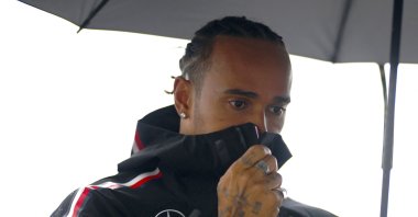Lewis Hamilton of Great Britain and Mercedes walks in the Paddock during previews ahead of the F1 Grand Prix of Canada at Circuit Gilles Villeneuve, Montreal, Canada, June 15, 2023. (AFP Photo)