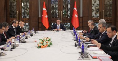 Vice President Cevdet Yılmaz chairs the Economy Coordination Board meeting, in Ankara, Türkiye, June 15, 2023. (AA Photo)