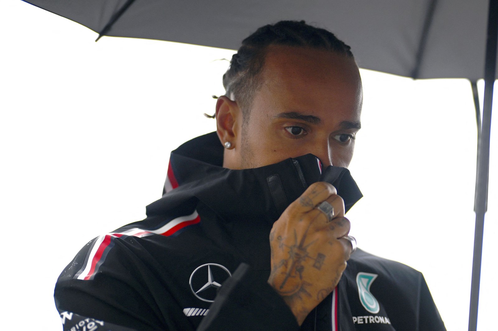 Lewis Hamilton of Great Britain and Mercedes walks in the Paddock during previews ahead of the F1 Grand Prix of Canada at Circuit Gilles Villeneuve, Montreal, Canada, June 15, 2023. (AFP Photo)