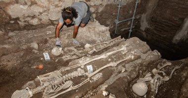 Archeological excavation continues in Iznik, Bursa, Türkiye, June 18, 2023. (IHA Photo)