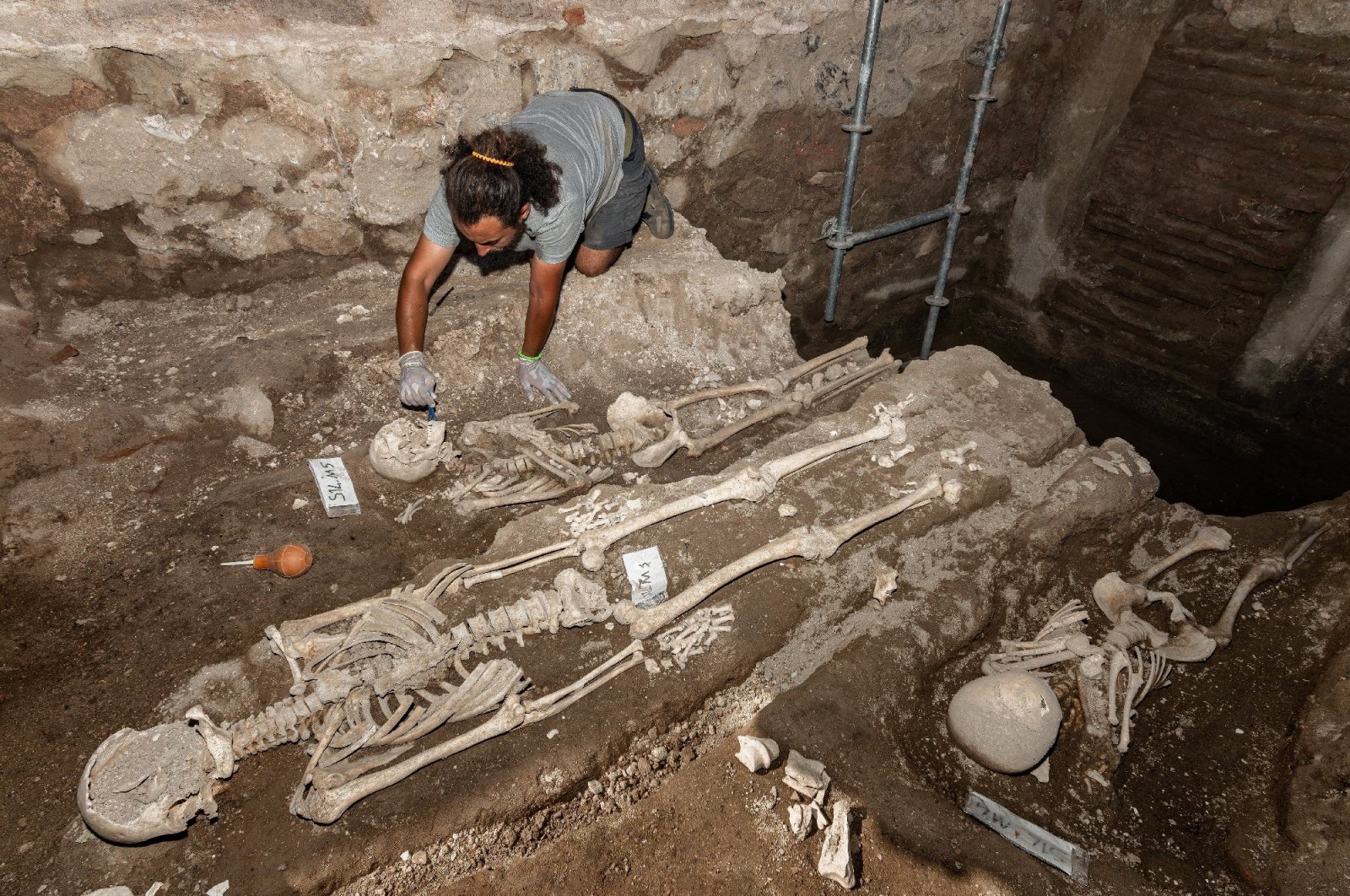 Archeological excavation continues in Iznik, Bursa, Türkiye, June 18, 2023. (IHA Photo)