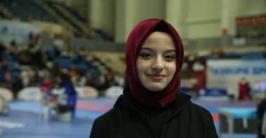 Turkish wushu artist Zeynep Makbule Akyüz poses for a photo, Sakarya, Türkiye, June 13, 2023. (AA Photo)