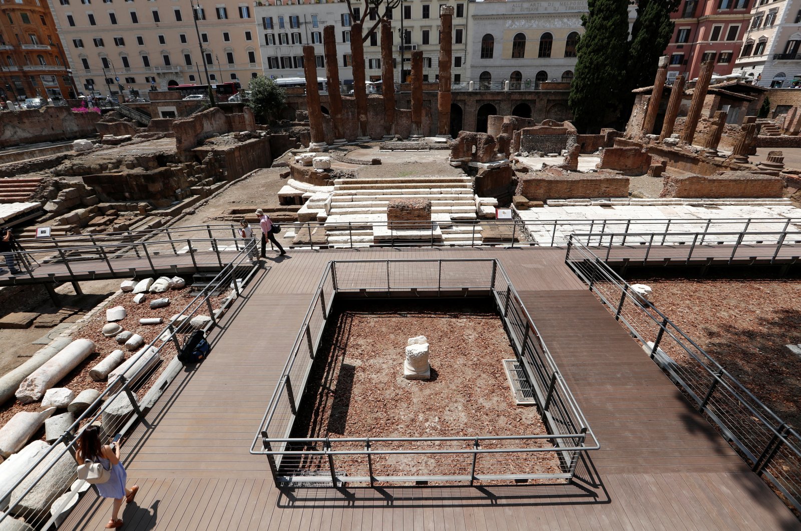 A general view shows the archaeological area of Largo Argentina a day before it reopens to the public after restoration, Rome, Italy, June 19, 2023. (Reuters Photo)