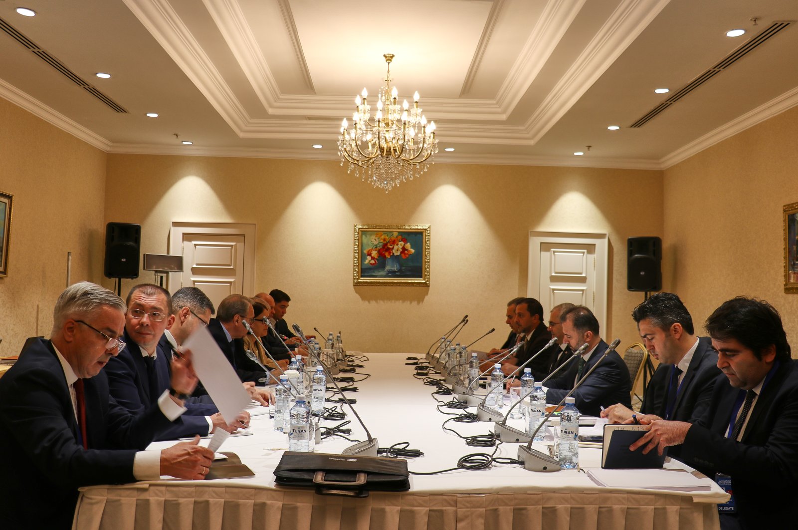 A meeting between Turkish and Iranian delegations in Astana, Kazakhstan, June 20, 2023. (AA Photo) 