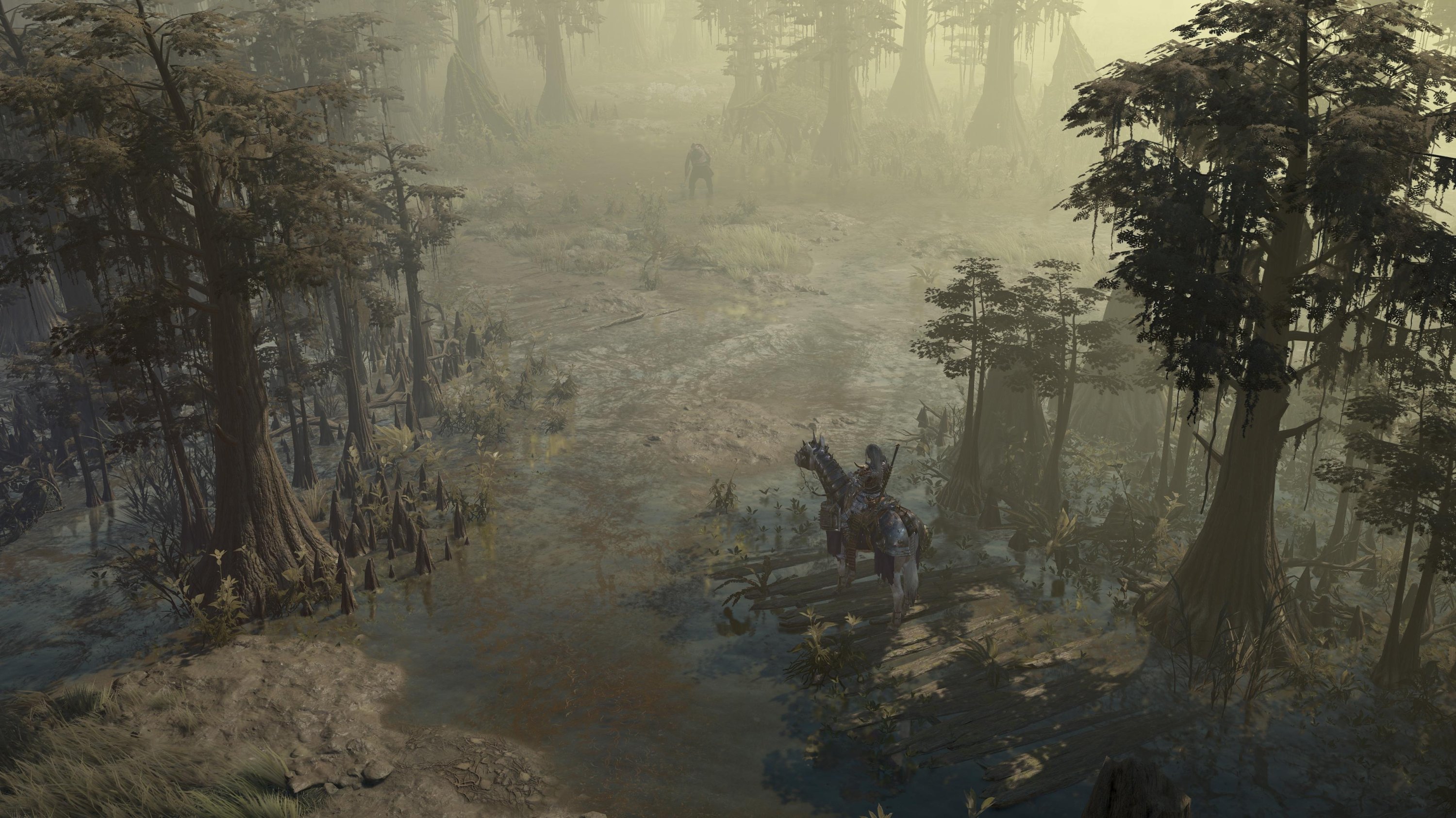Berkendara melintasi hutan Diablo 4 adalah salah satu cara yang lebih mudah untuk menemukan dunia Sanctuary yang besar dan luas.  (Foto dpa)
