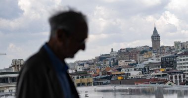 Italian-born architect Renzo Piano stands in Istanbul Modern Art Museum as it reopens in a new building which he designed, near the Bosporus, Istanbul, Türkiye, June 20, 2023. (AFP Photo)