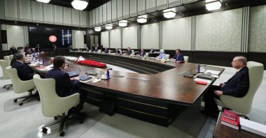 President Recep Tayyip Erdoğan chairs a Cabinet meeting, in the capital Ankara, Türkiye, June 14, 2023. (AA Photo) 