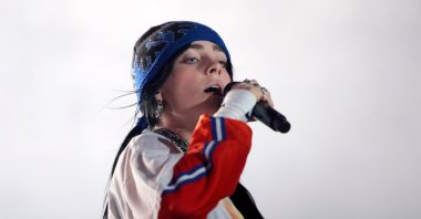 U.S. singer Billie Eilish performs on stage at the Lollapalooza 2023 music festival in Santiago, Chile, March 17, 2023 (AFP Photo)