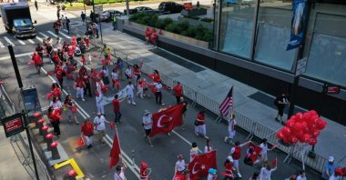 People attend the Turkish Day Parade, in New York, U.S., May 21, 2022. (AA Photo)
