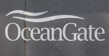 A view of a trailer with OceanGate branding at the Port of Everett, Washington, U.S., June 22, 2023. (Reuters Photo)