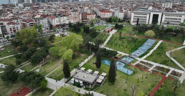 An aerial view of Zeytinburnu Public Garden, Istanbul, Türkiye, June 22, 2023. (AA Photo).