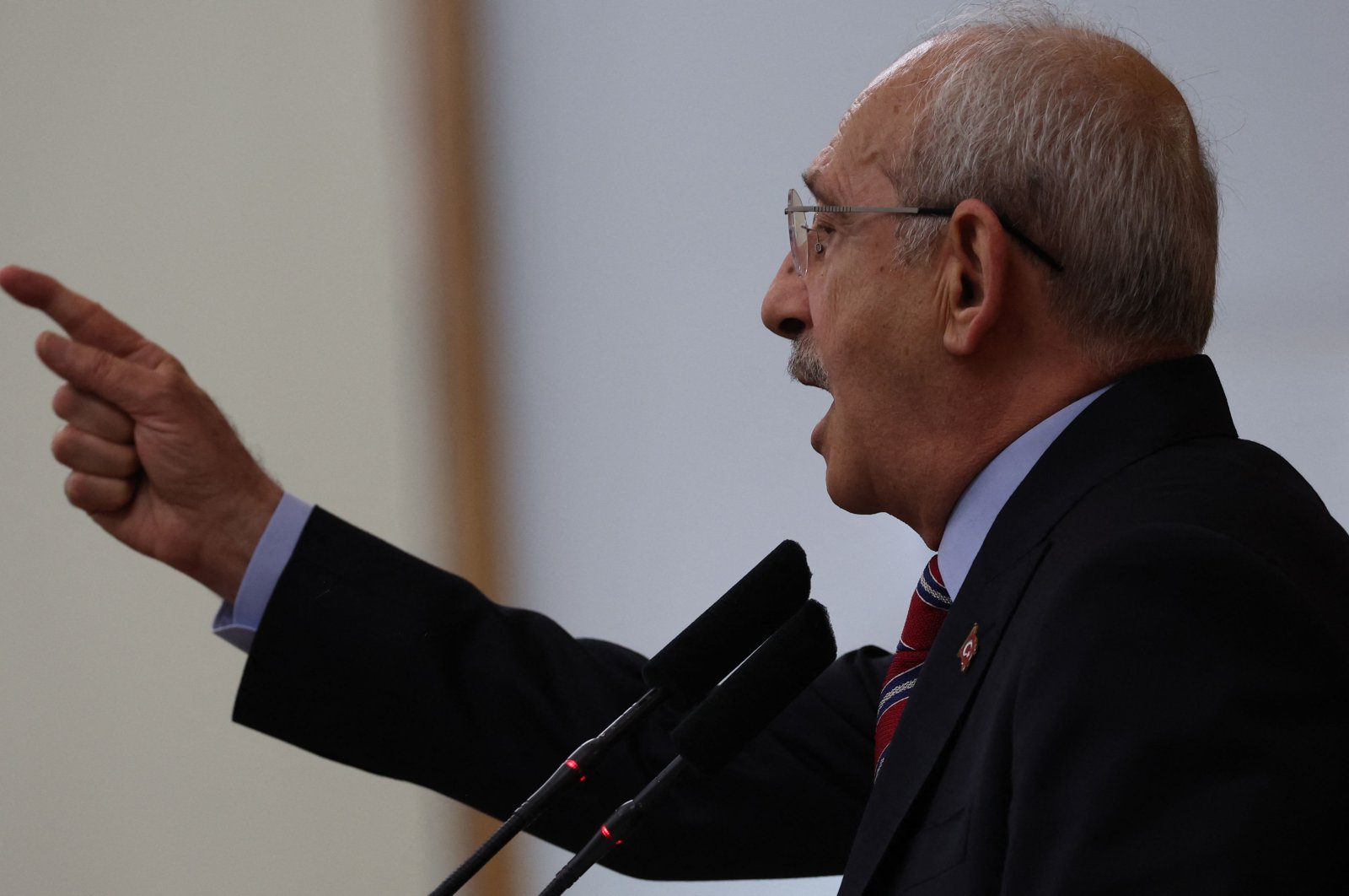 The main opposition Republican People&#039;s Party (CHP) chair Kemal Kılıçdaroğlu speaks during a party group meeting at the Turkish Grand National Assembly (TBMM), in Ankara, Türkiye, June 13, 2023. (AFP Photo)
