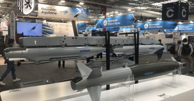 Aselsan products are on display at the Paris Air Show in Paris, France, June 25, 2023. (AA Photo)