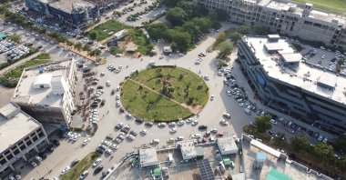 An aerial view shows city center, in Islamabad, Pakistan, Oct. 29, 2021. (Shutterstock Photo)