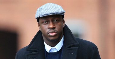 Manchester City's French footballer Benjamin Mendy arrives at Chester Crown Court, Chester, UK., Dec. 22, 2022. (AFP Photo)