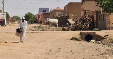 A man walks down a street in Khartoum, Sudan, June 23, 2023. (AFP Photo)