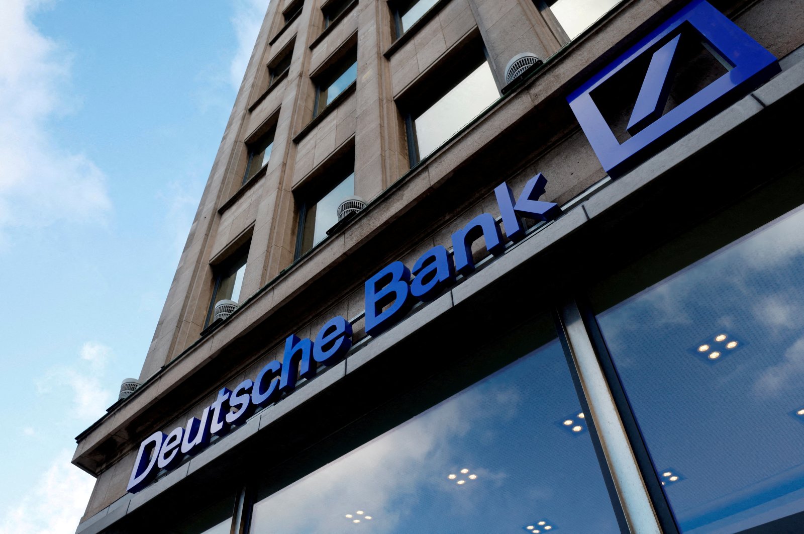 The logo of Deutsche Bank is seen in Brussels, Belgium, Dec. 6, 2022. (Reuters Photo)