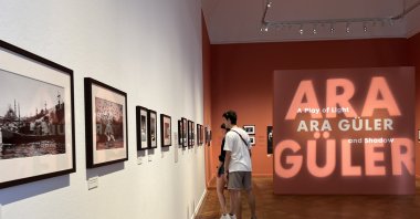 The "Ara Güler: A Play of Light and Shadow" photography exhibition, jointly organized by Foam Photography Museum, Ara Güler Museum, and Polat Studio, has met with Dutch art enthusiasts in Amsterdam, the Netherlands, June 26, 2023. (AA Photo)
